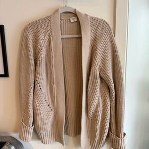 Abercrombie & Fitch Cozy Beige Open-Front Sweater